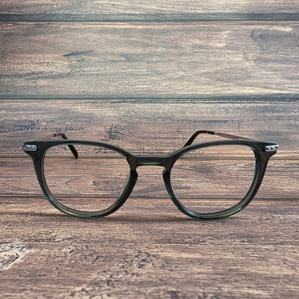 Warby Parker M 1370 Green Acetate Silver Metal Eyeglass Frames 49-19-145